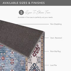 Rugs Depot - Tribal Multicolor Geometric Washable Rug, Design NL1016