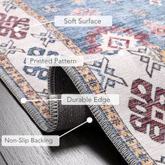 Rugs Depot - Tribal Multicolor Geometric Washable Rug, Design NL1016