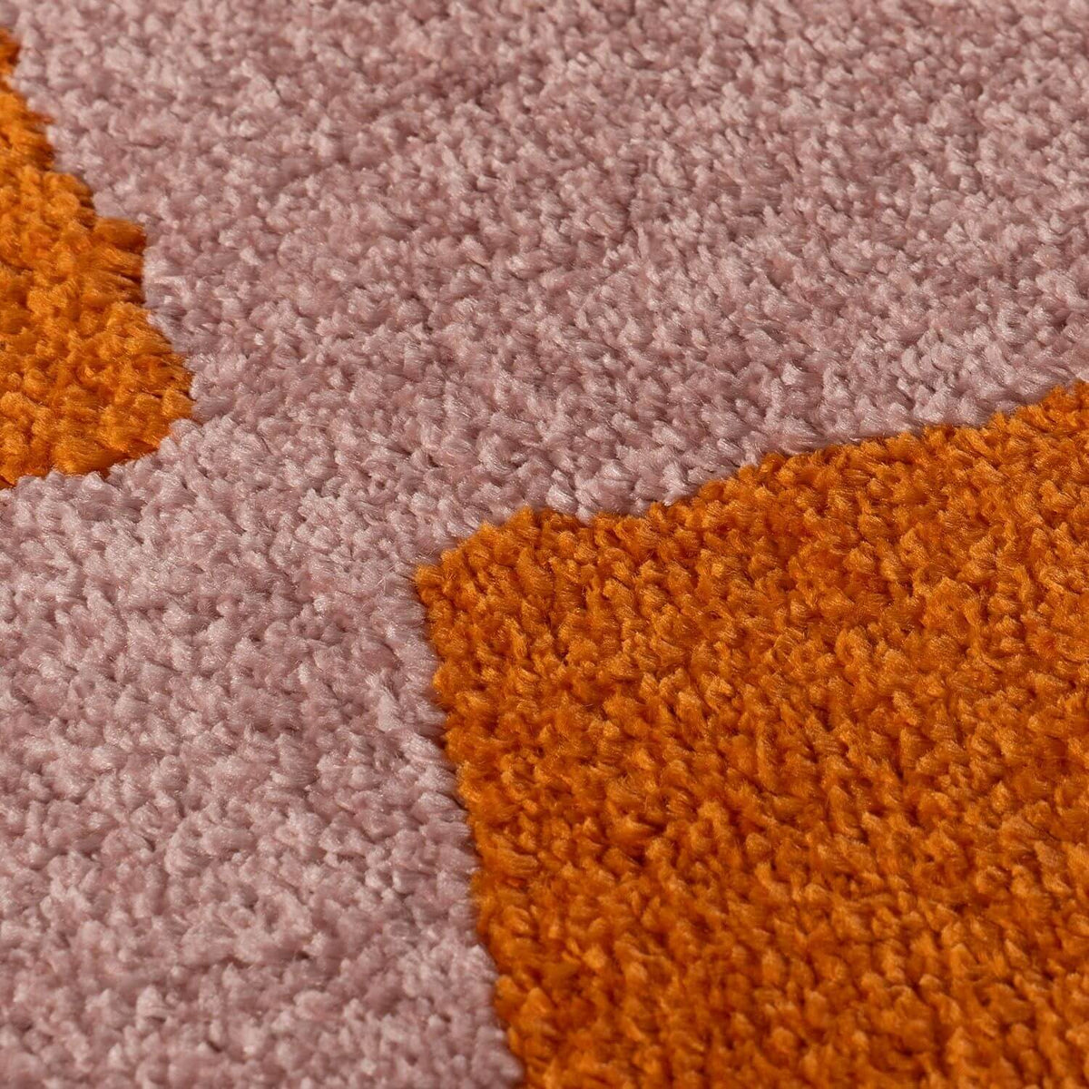 Joli Checkered Orange & Pink Rug — room photo 3