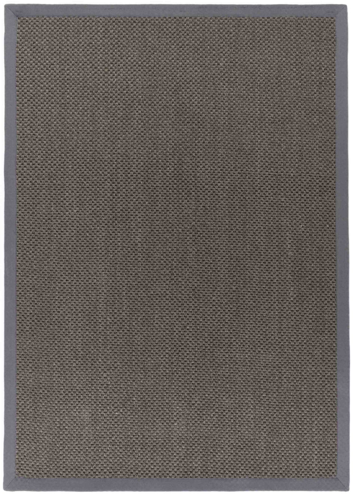 Bordered Dark Grey Non-Slip Sisal Rug