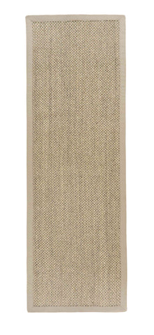 Bordered Light Beige Non-Slip Sisal Rug