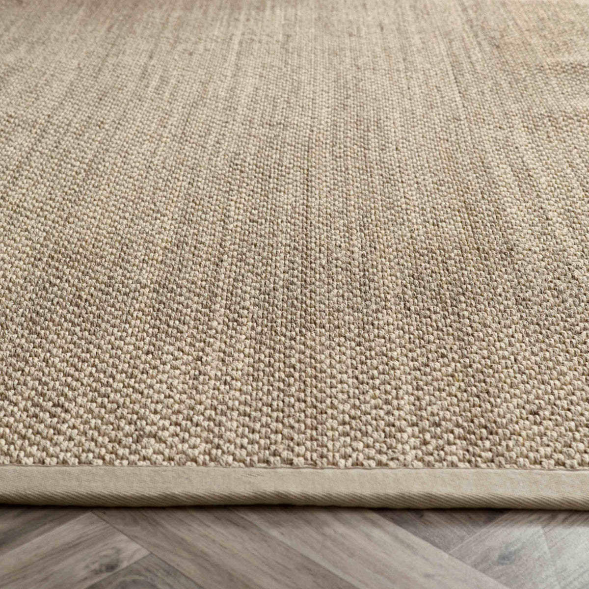 Bordered Light Beige Non-Slip Sisal Rug — room photo 5