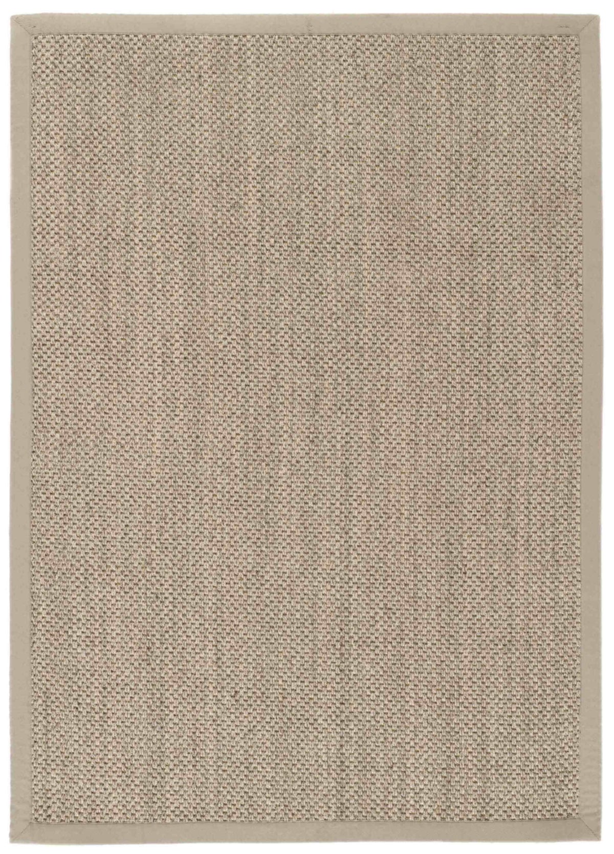 Bordered Light Beige Non-Slip Sisal Rug — top view