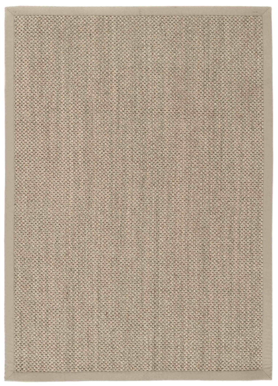 Bordered Light Beige Non-Slip Sisal Rug
