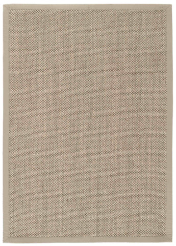 Bordered Light Beige Non-Slip Sisal Rug