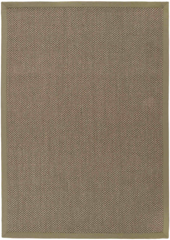 Bordered Sage Green Non-Slip Sisal Rug