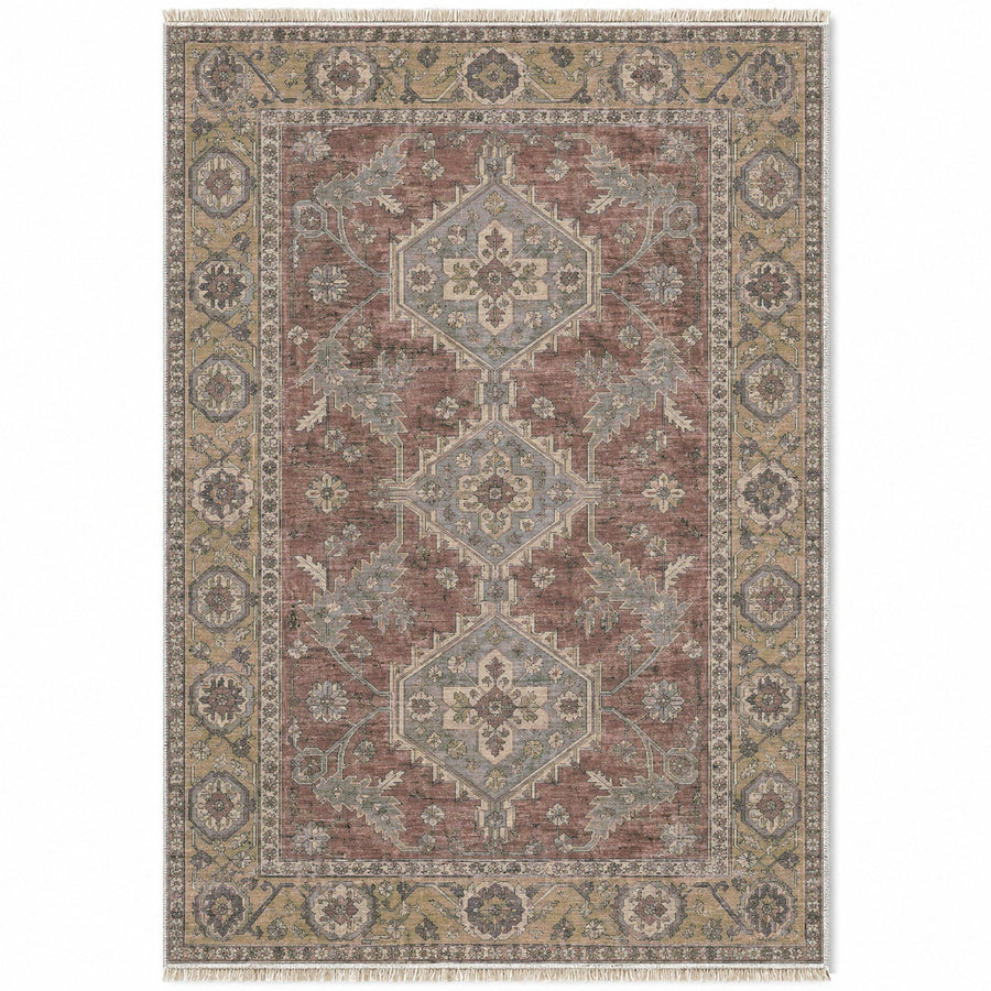 Kars Angular Court Graphite & Linen Anatolian Washable Rug