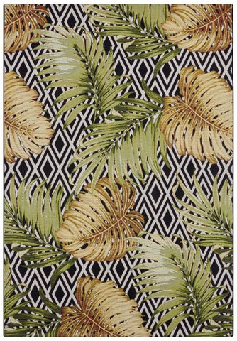 Indoor-Outdoor Leaves Rug