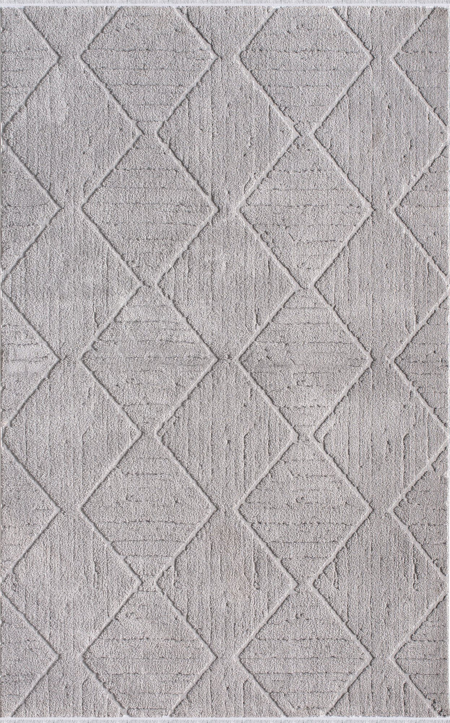 Light Grey Diamond Relief Area Rug | Jolly JL002