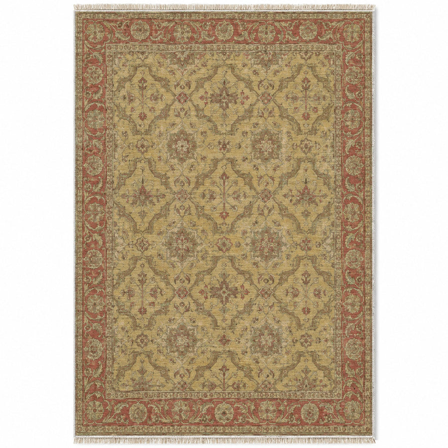 Lotto Lattice Clay & Sage Ushak Washable Rug