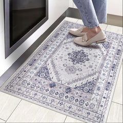 Rugs Depot - Modern Beige Floral Washable Rug - Design KELIM2001