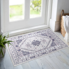 Rugs Depot - Modern Beige Floral Washable Rug - Design KELIM2001