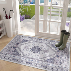 Rugs Depot - Modern Beige Floral Washable Rug - Design KELIM2001
