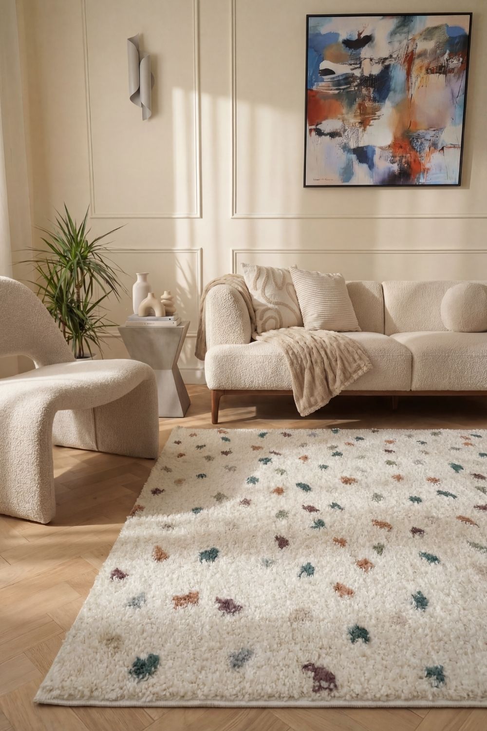 Moodi Shaggy Multicolour Jubile Rug — room photo 9
