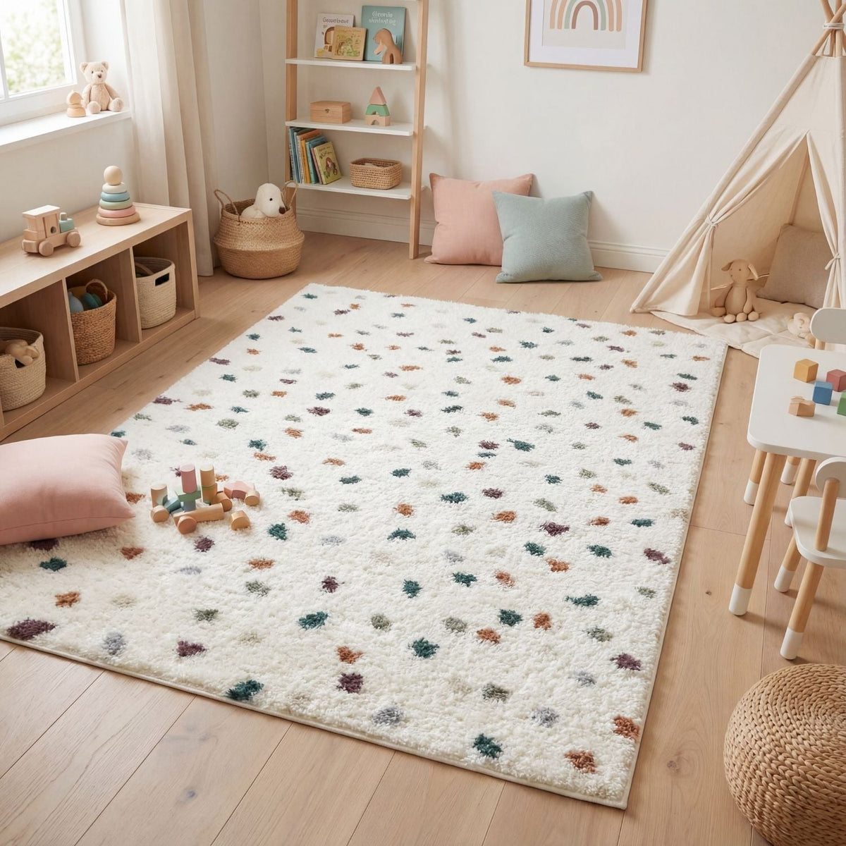 Moodi Shaggy Multicolour Jubile Rug — room photo 2