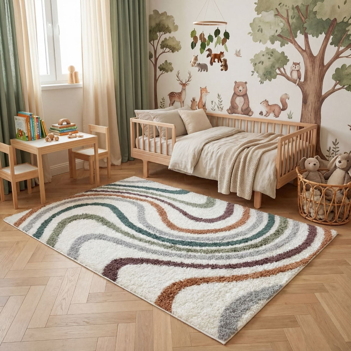 Moodi Shaggy Multicolour Mirage Rug — room photo 2