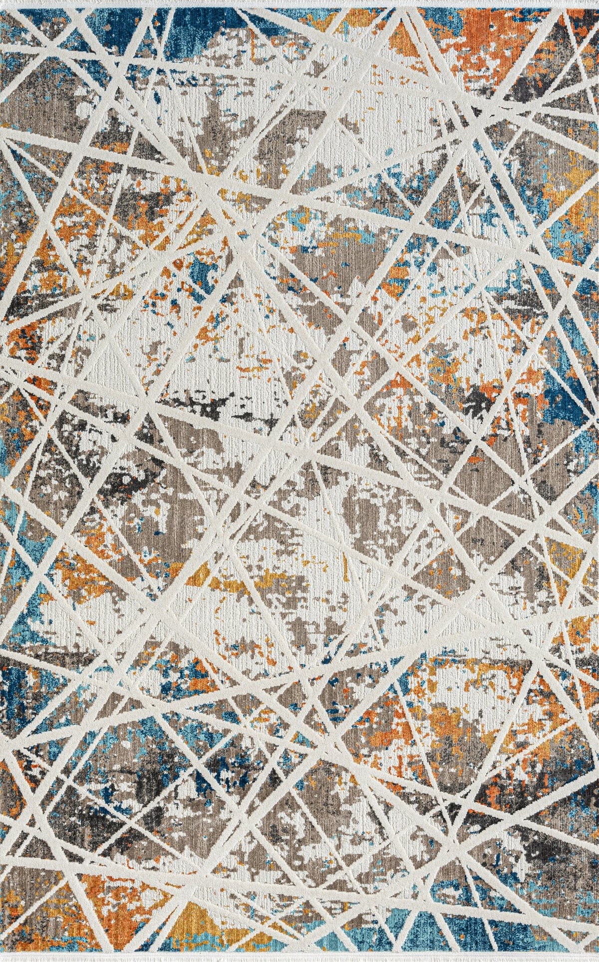 Multicolour Abstract Splash Area Rug HL006 top view