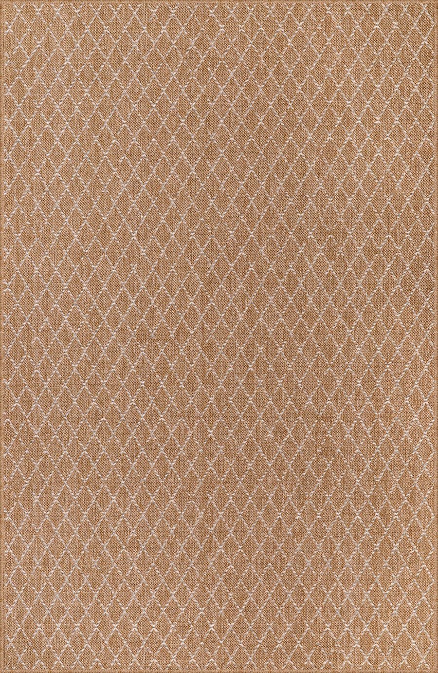 Natural Beige Lattice Flatweave Indoor Outdoor Rug | Craft 840306
