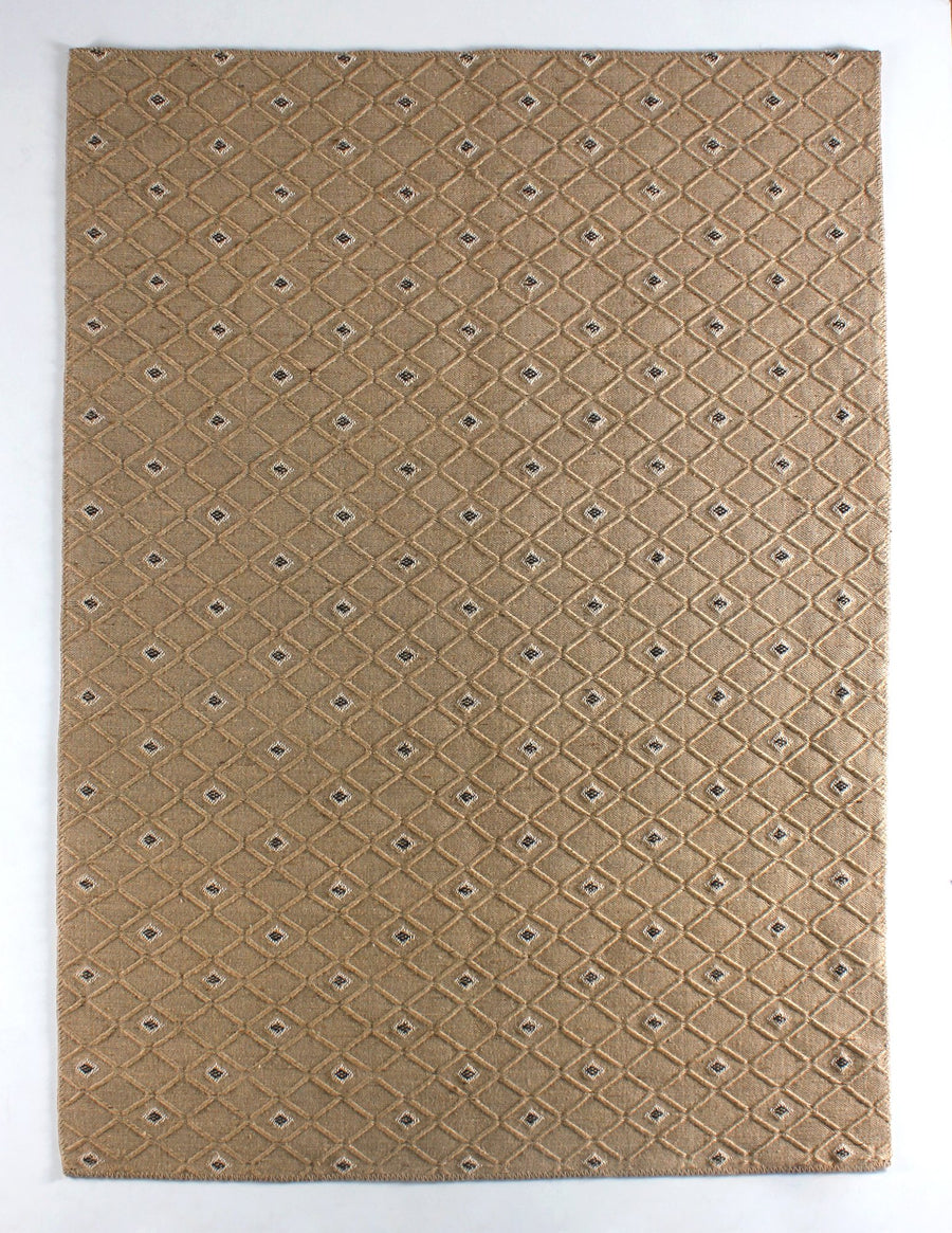 Natural Jute Diamond Rug | Indian A0029