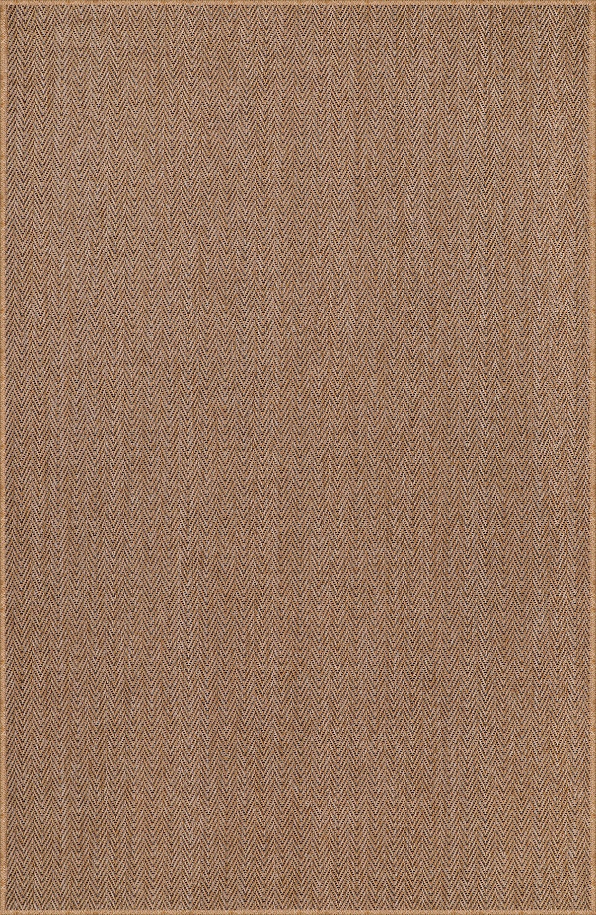 Natural Sisal-Look Flatweave Indoor Outdoor Rug 50305 top view