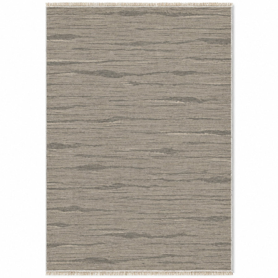 Paper Weave Greige & Stone Textured Washable Rug