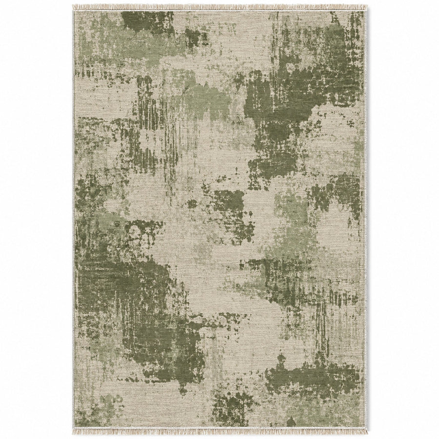 Patina Field Ivory & Sage Abstract Washable Rug