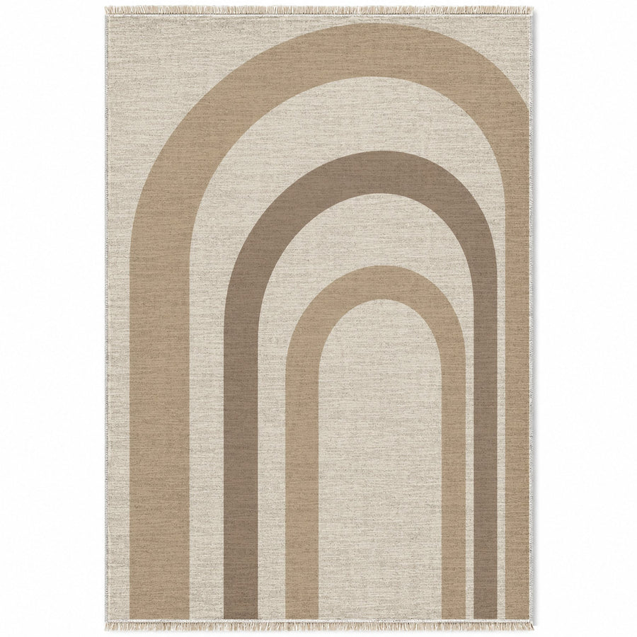 Quiet Arches Ivory & Sand Organic Washable Rug