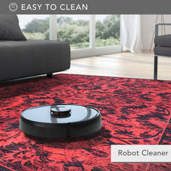 Rugs Depot RW1010 – Machine Washable Red Vintage Floral Rug | Damask-Inspired Oriental Carpet for Living Room, Bedroom & Dining