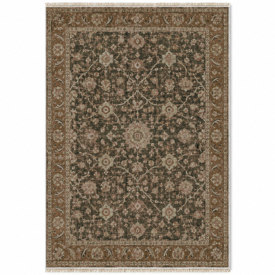 Sivas Rosette Clay & Sage Anatolian Washable Rug
