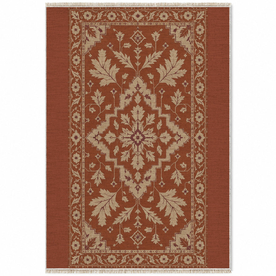 Soft Heriz Rust & Sand Vintage Washable Rug