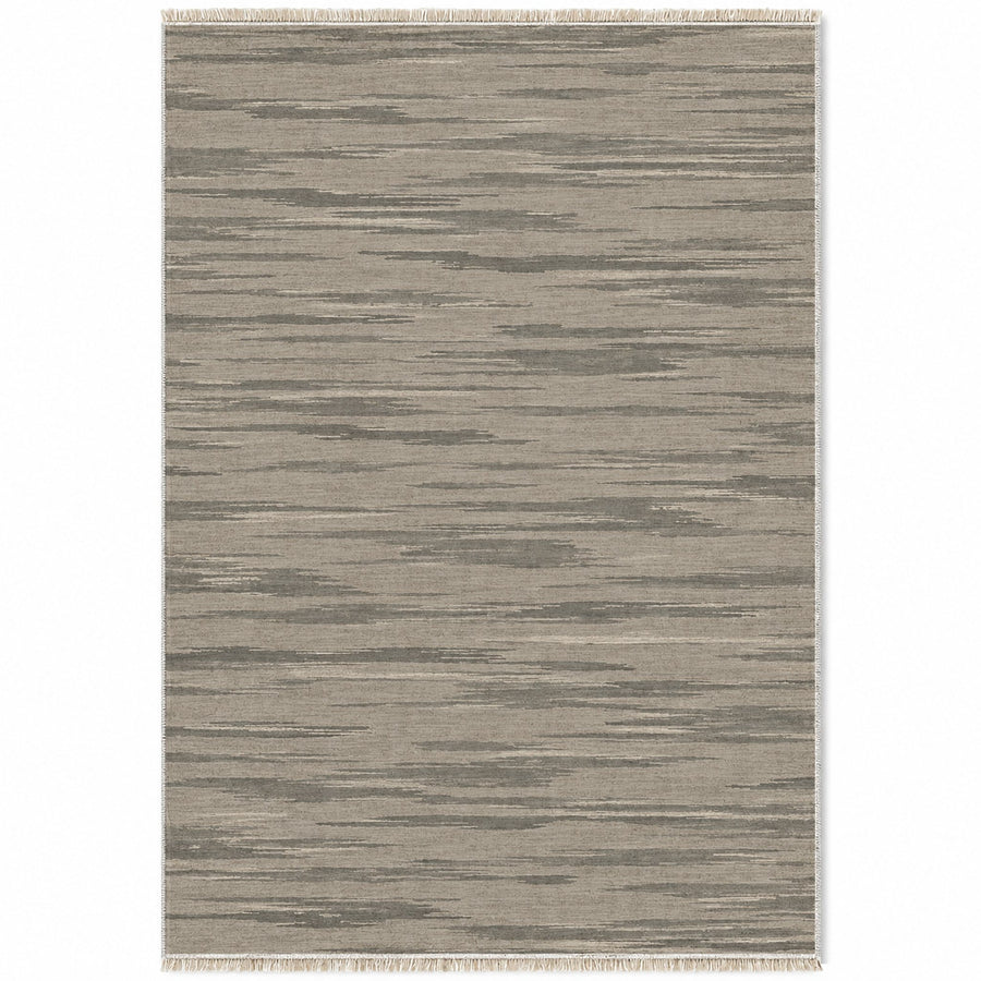 Soft Stria Greige & Stone Textured Washable Rug
