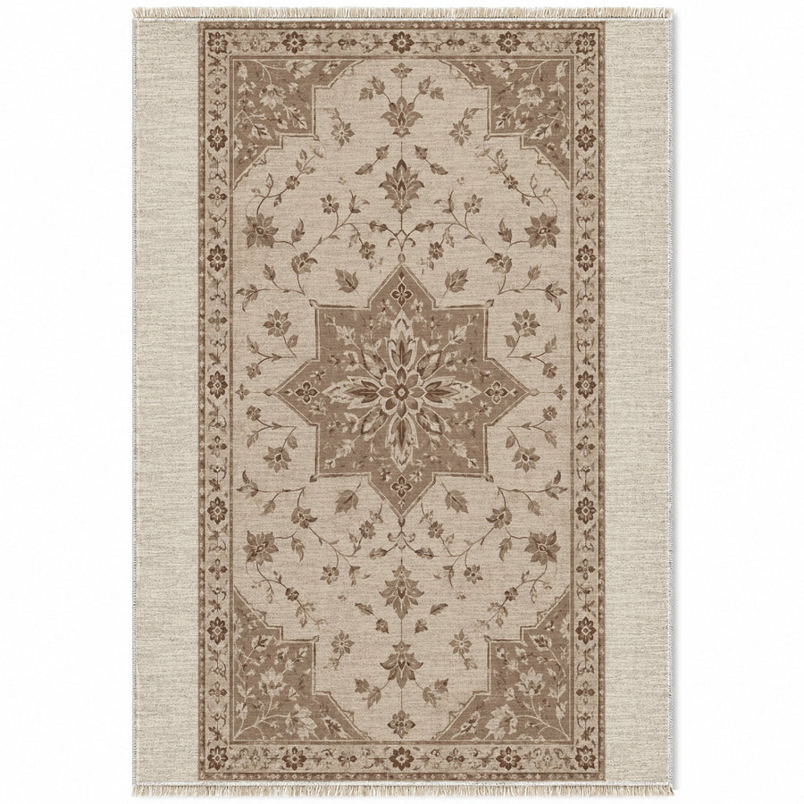 Star Reserve Ivory & Taupe Vintage Washable Rug