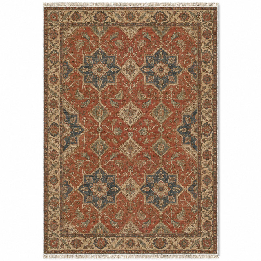 Star Usak Brown Ushak Washable Rug