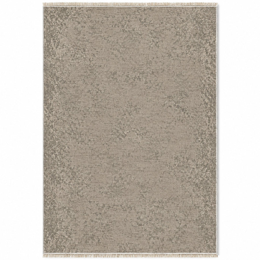 Stone Grain Greige & Stone Textured Washable Rug
