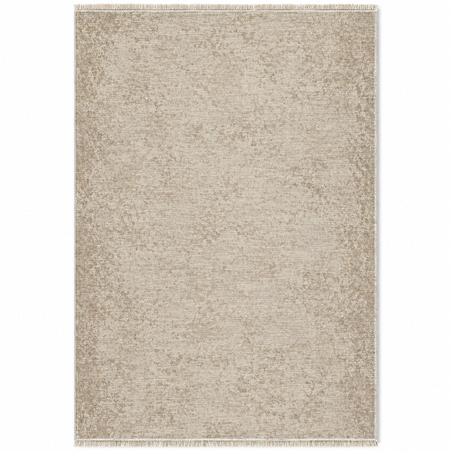 Stone Grain Ivory & Oat Textured Washable Rug