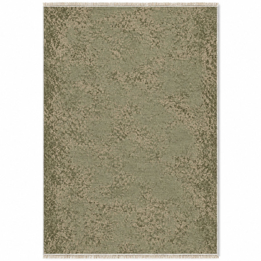 Stone Grain Sage & Oat Textured Washable Rug