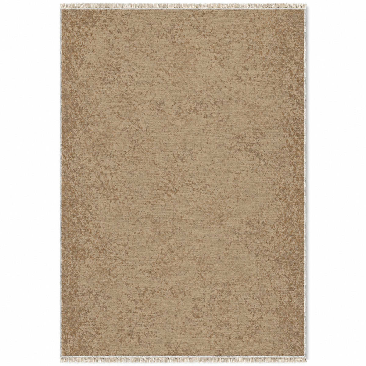 Stone Grain Sand & Taupe washable rug top view