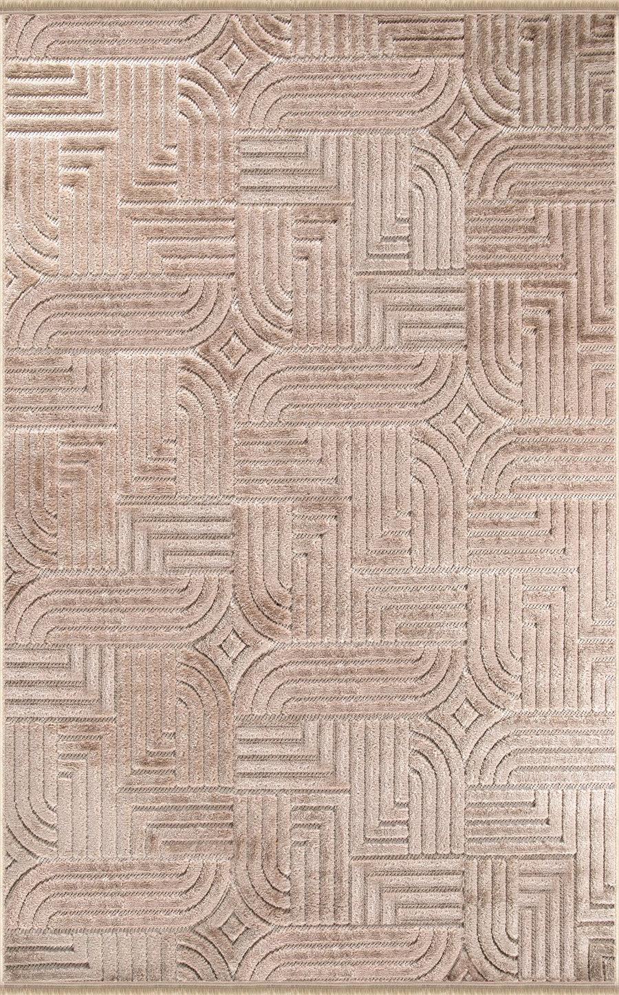 Taupe Beige Arch Relief Area Rug | Trendo TR002