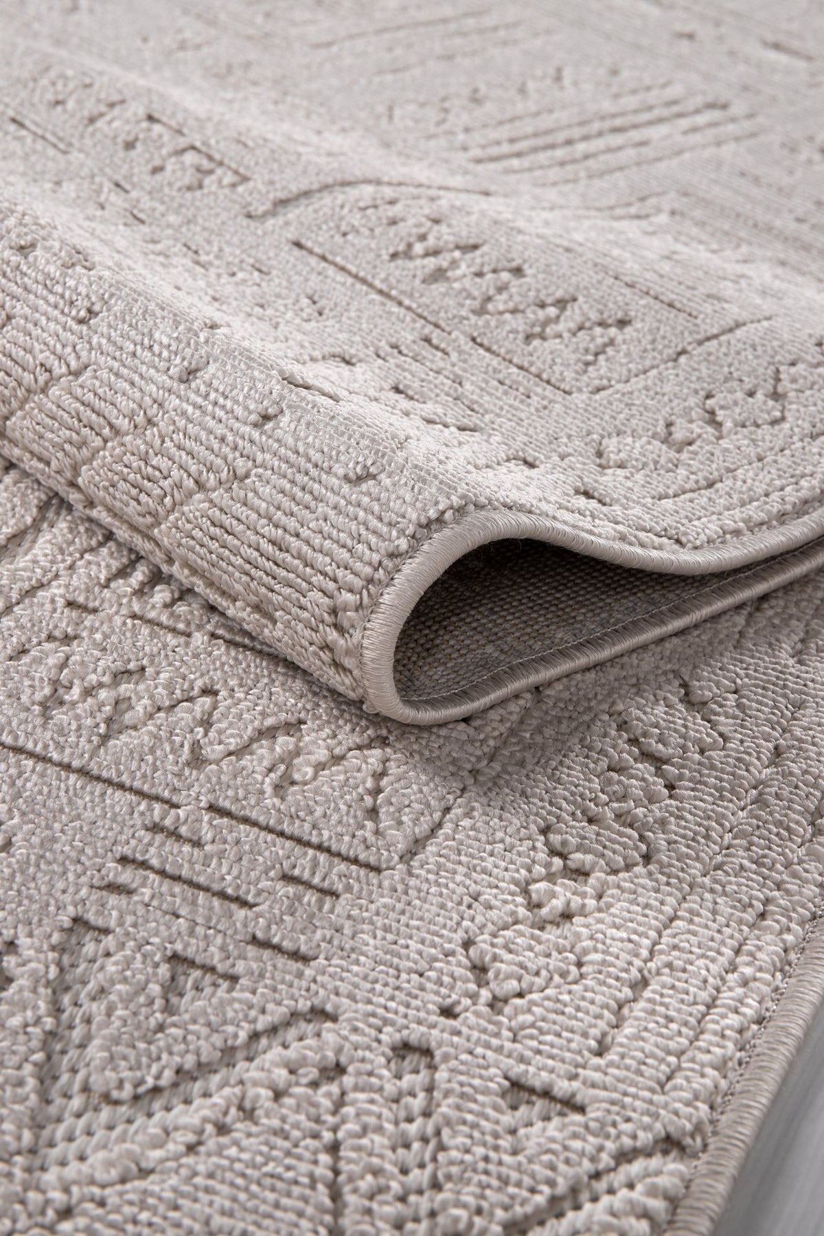 Taupe Sisal-Look Texture Area Rug pile close-up