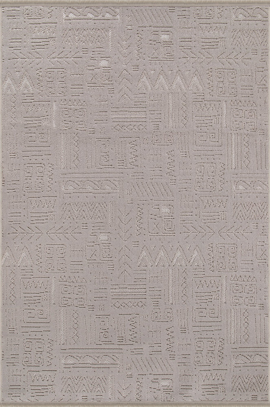 Taupe Sisal-Look Texture Area Rug | Loopo LP002