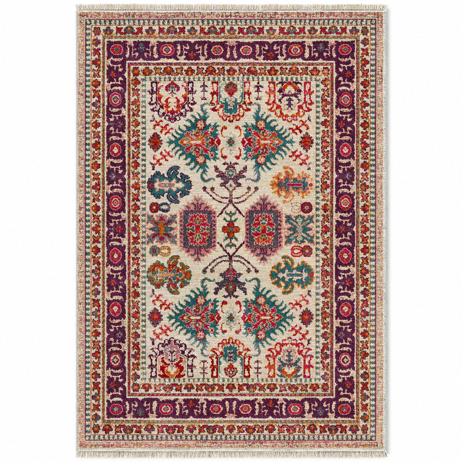 Vintage Heriz 7650 Aubergine Washable Rug