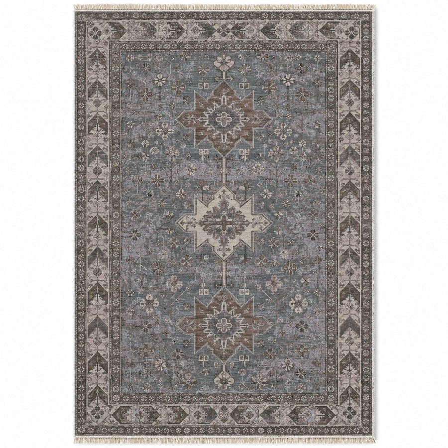 Yagcibedir Stars Graphite & Linen Anatolian Washable Rug